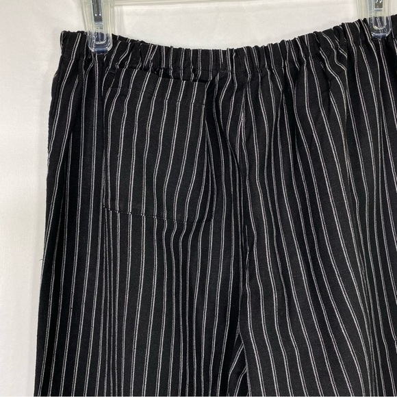 Chicos Women’s Striped Linen Blend Pull On Travelers Pants Chico Sz 2 - Picture 2 of 7